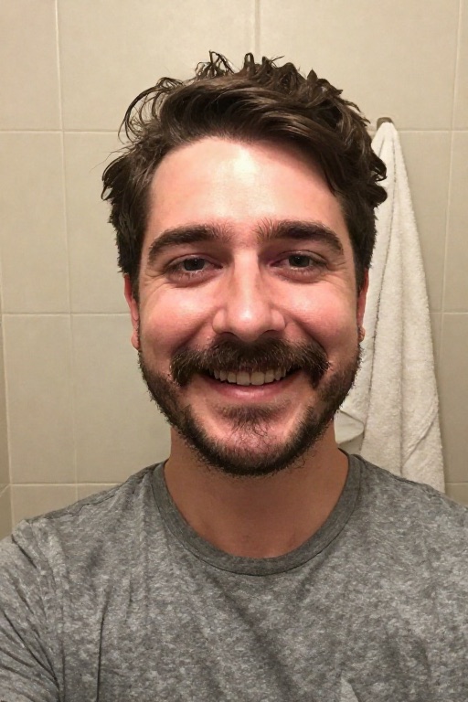 Daily selfie from day 12 of the mustache challenge